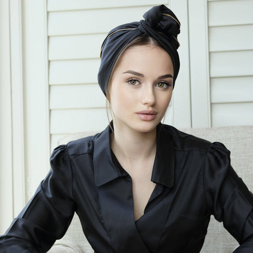 Golden Noir-Turban