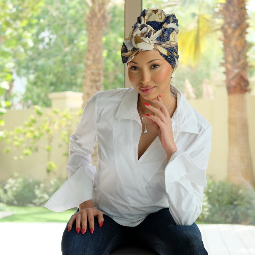 Chain Beige-Turban