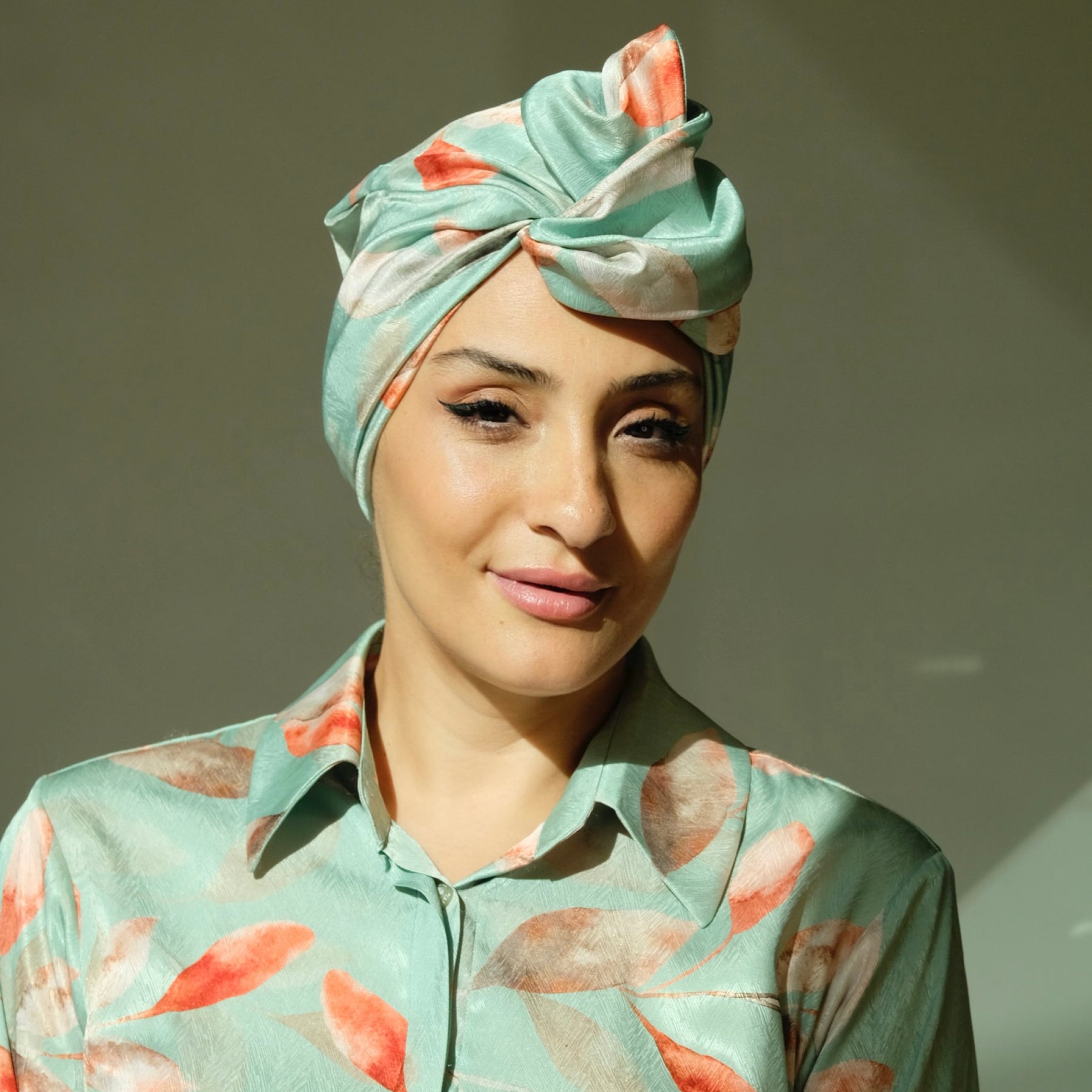 Celia Mint Green-Turban