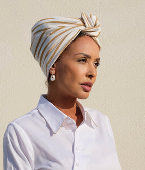 Gold Stripe-Turban