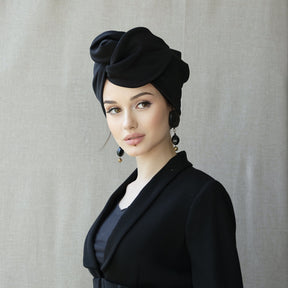 Black Suede-Turban