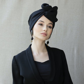 Black Suede-Turban