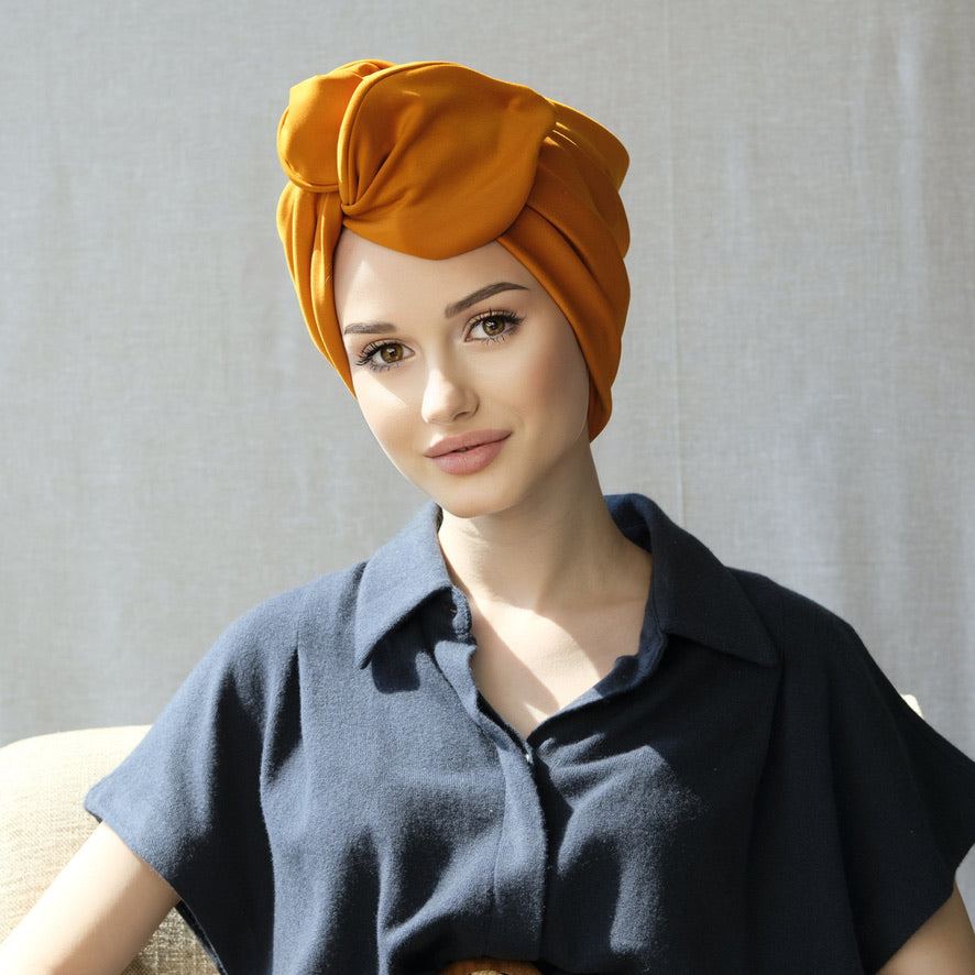 Yellow Suede-Turban