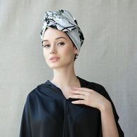 Silver Satin-Turban