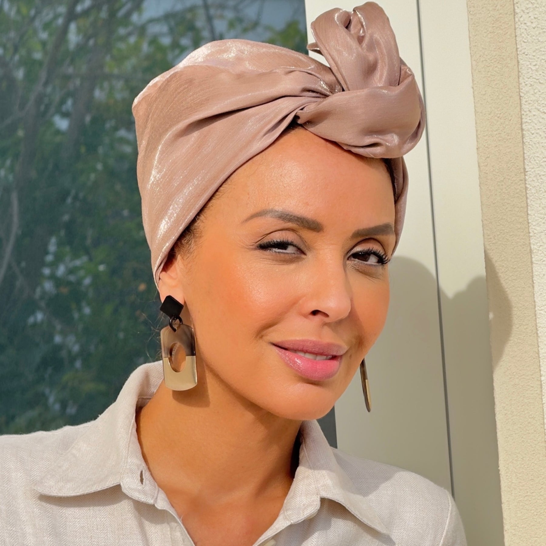 Shimmer Taupe-Turban