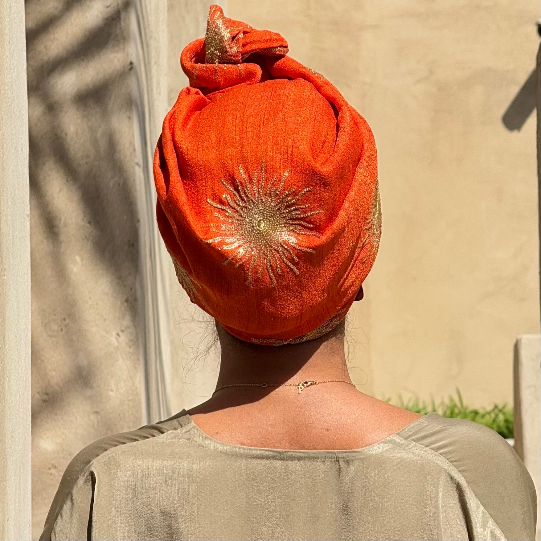 Golden Sun Orange-Turban