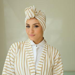 Gold Stripe-Turban