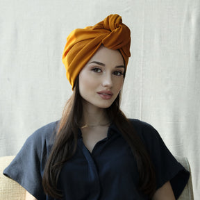 Yellow Suede-Turban