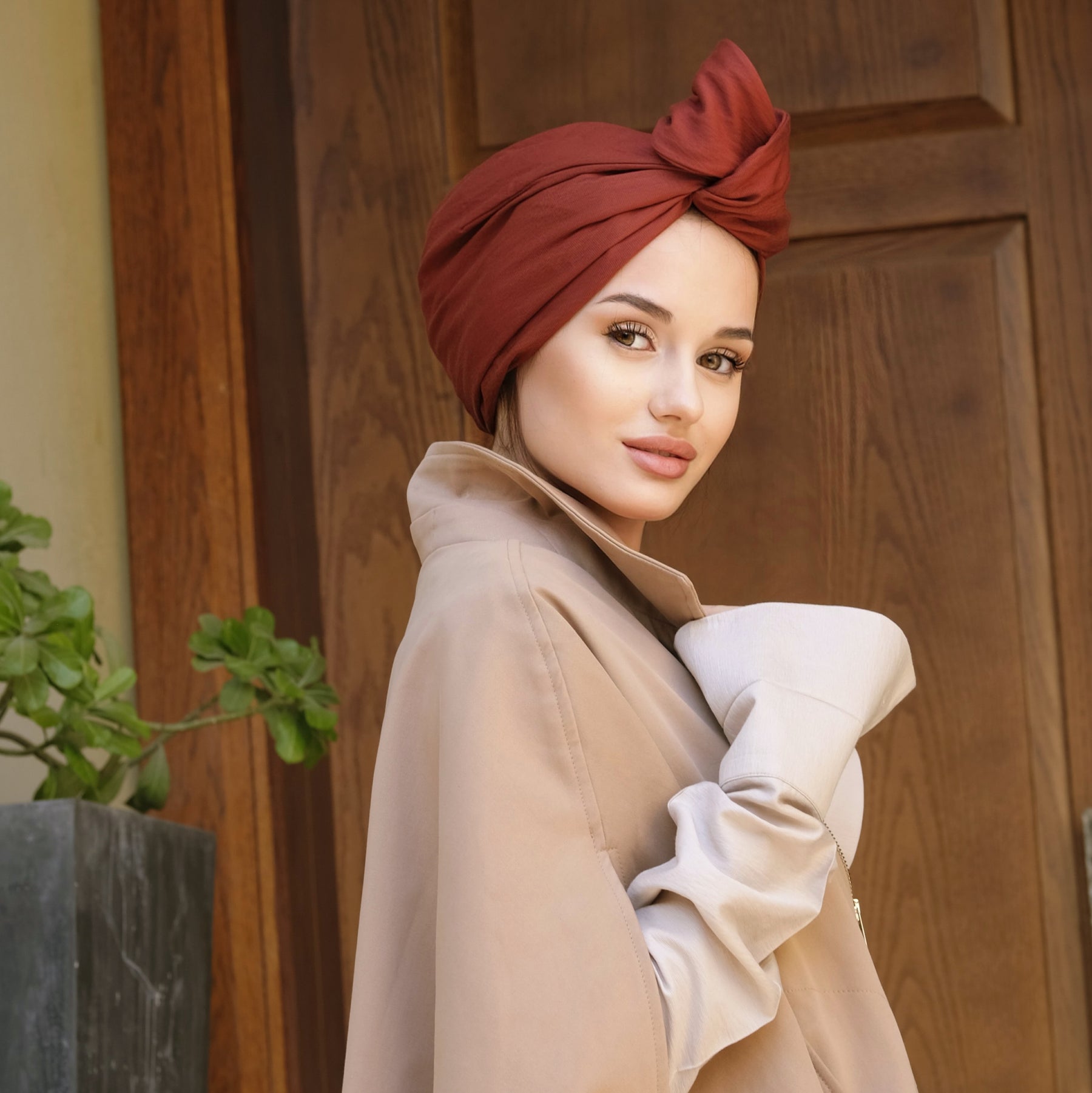 Zahra Maroon-Turban