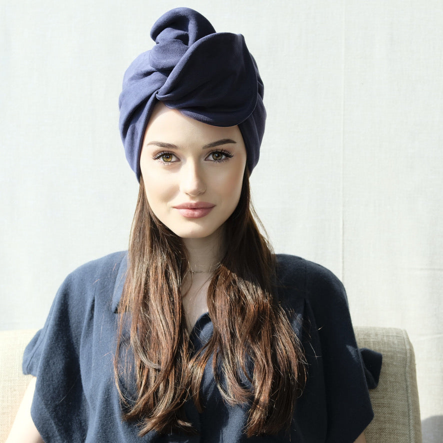 Blue Suede-Turban