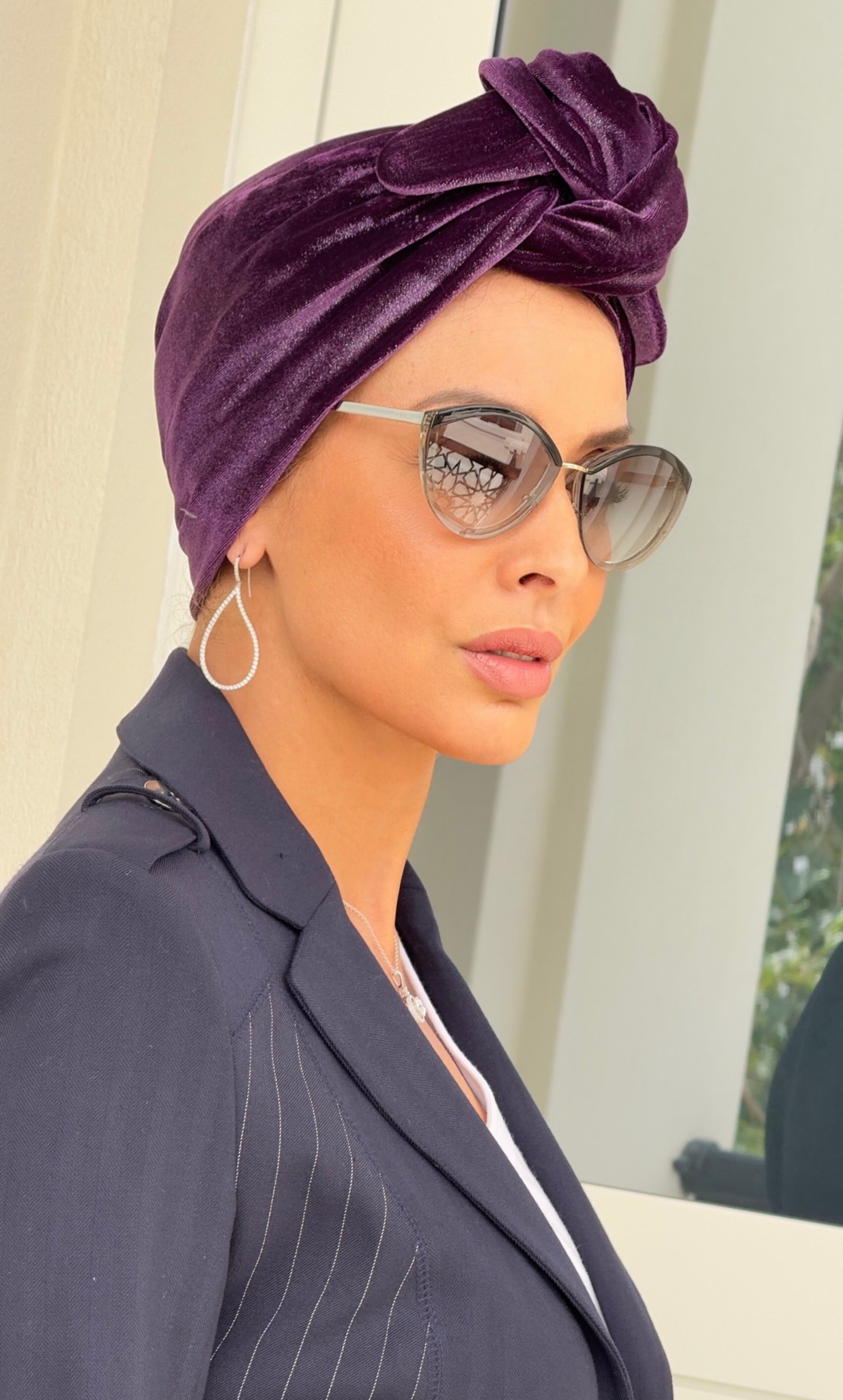 Purple Rain Velvet-Turban