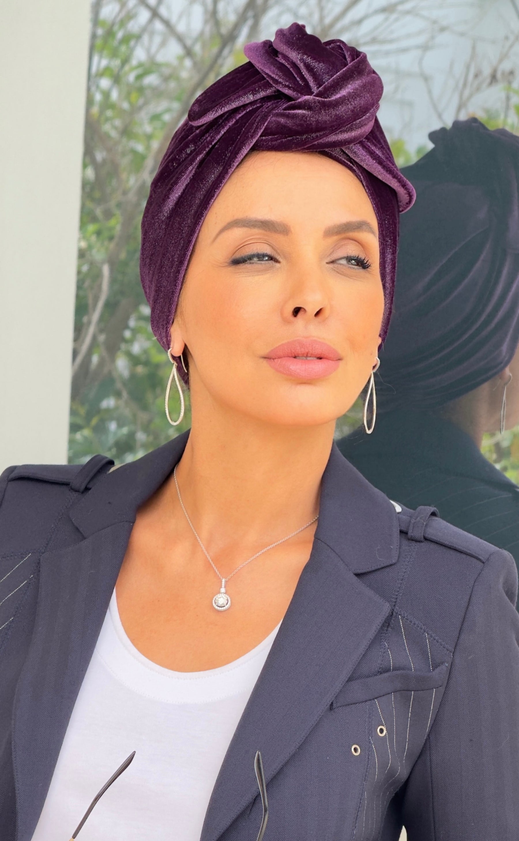 Purple Rain Velvet-Turban