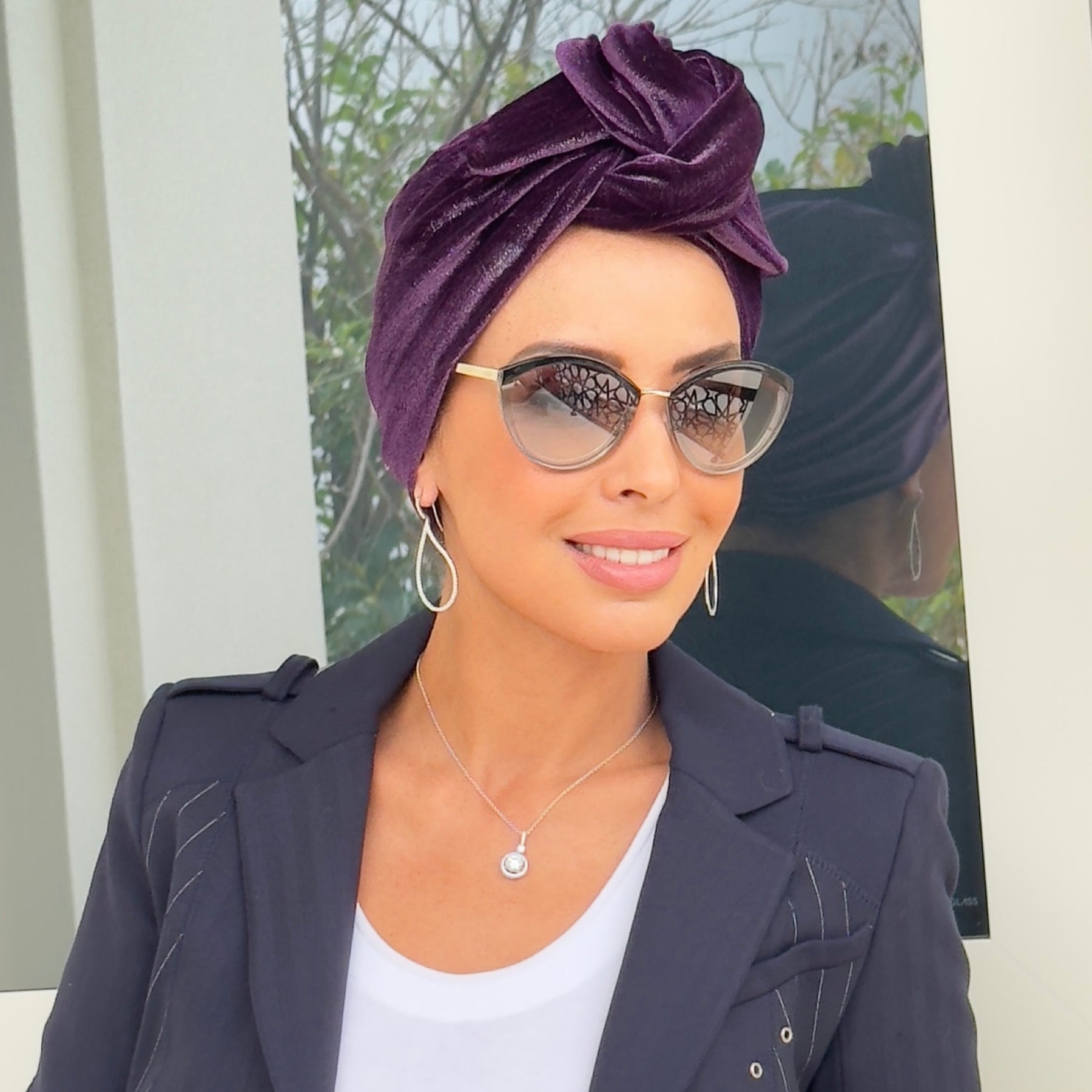 Purple Rain Velvet-Turban