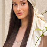 Satin Off White Headscarf-Turban