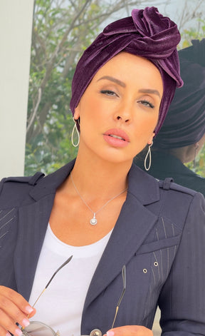 Purple Rain Velvet-Turban