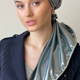 Silken Blue Headscarf-Turban