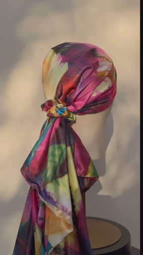 Rainbow Cascade Headscarf-Turban